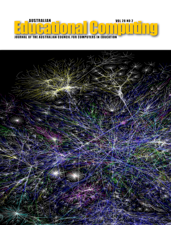 Australian Educational Computing 2013 Volume 28 Number 1 Cover image of a social network