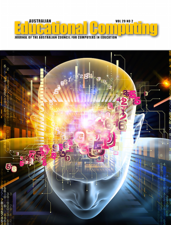 Australian Educational Computing 2014 Volume 29 Number 2 Cover image of a head with numbers superimposed